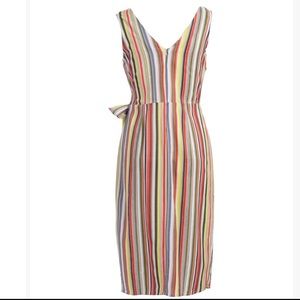 Bright vibrant! Striped wrap around style Dress